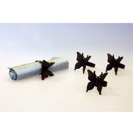 Servettringar 4-pack fj�ril silkflower