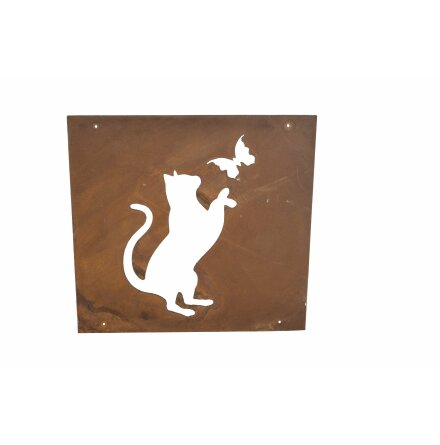 Skylt till armeringsj�rn Katt Lind Decoration