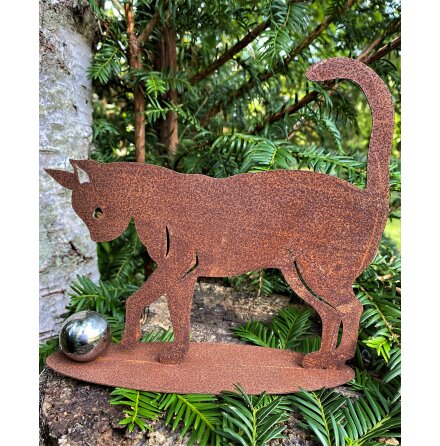 Katten Gustav med silverklot Lind Decoration