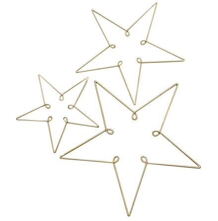 Kransstomme stj�rna guld 3 set ELDgarden