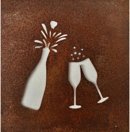 Skylt till armeringsj�rn Fira champagne Lind Decoration