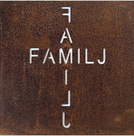 Skylt till armeringsj�rn Familj Lind Decoration